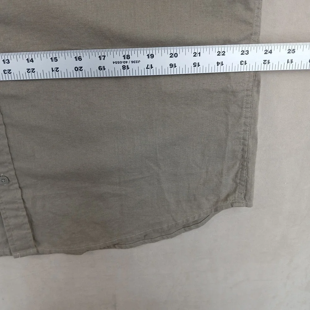 Levis XL Mens Shirt Button Up Short Sleeve Linen Blend FLAW 24x27